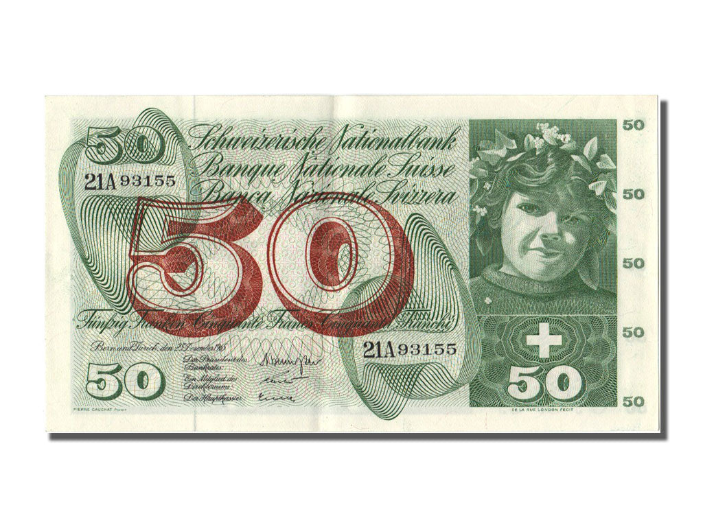 Banknot, 
  
  Szwajcaria, 
  
  50 Frankenów