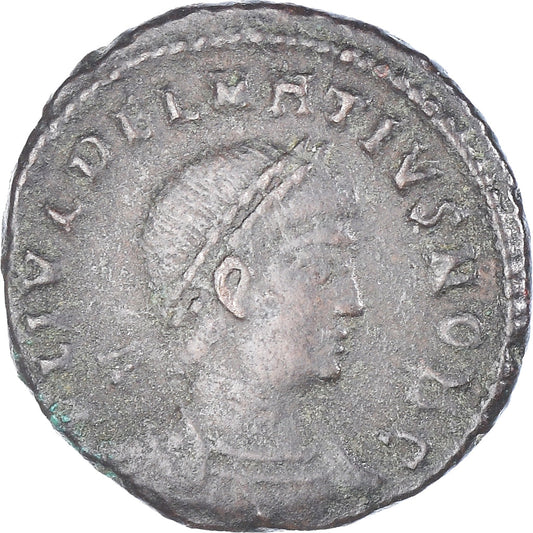 Moneta, 
  
  Delmatius, 
  
  Follis