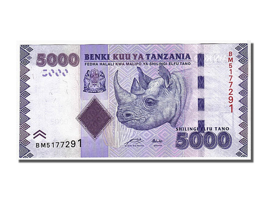 Banknot, 
  
  Tanzania, 
  
  5000 Shilingi