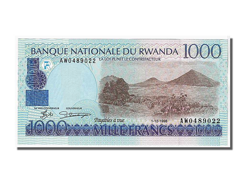 Banknot, 
  
  Rwanda, 
  
  1000 franków