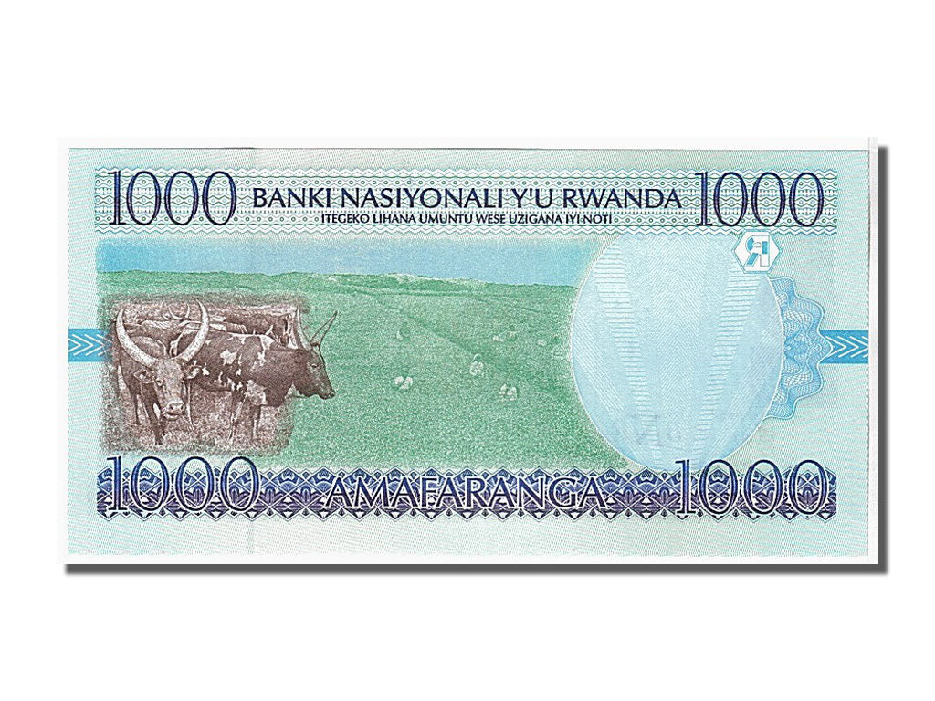 Banknot, 
  
  Rwanda, 
  
  1000 franków