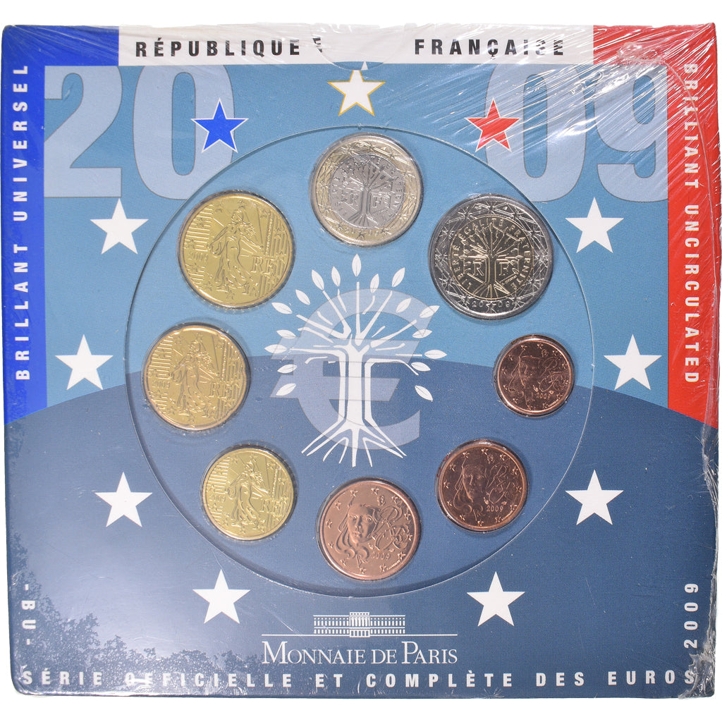 Francja, 
  
  1 cent za 2 euro, 
  
  2009