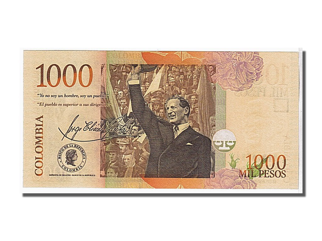 Banknot, 
  
  Kolumbia, 
  
  1000 peso