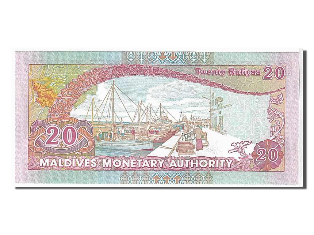 Banknot, 
  
  Malediwy, 
  
  20 Rufiyaa