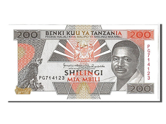 Banknot, 
  
  Tanzania, 
  
  200 Shilingi