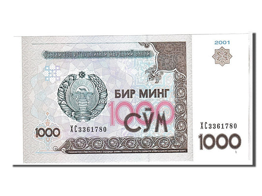 Banknot, 
  
  Uzbekistan, 
  
  Suma 1000