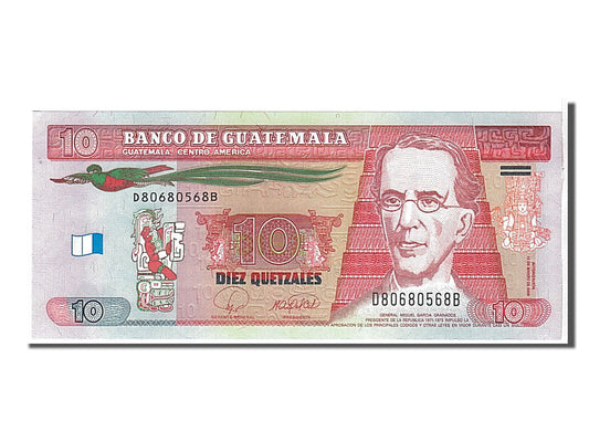 Banknot, 
  
  Gwatemala, 
  
  10 Quetzales