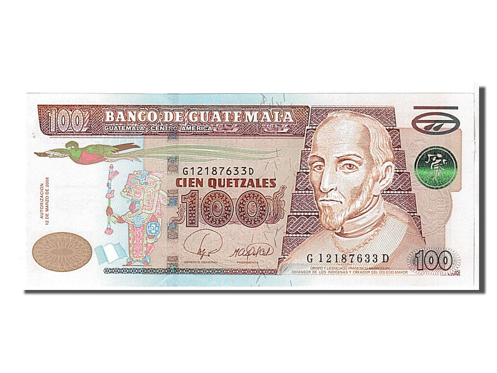 Banknot, 
  
  Gwatemala, 
  
  100 Quetzales