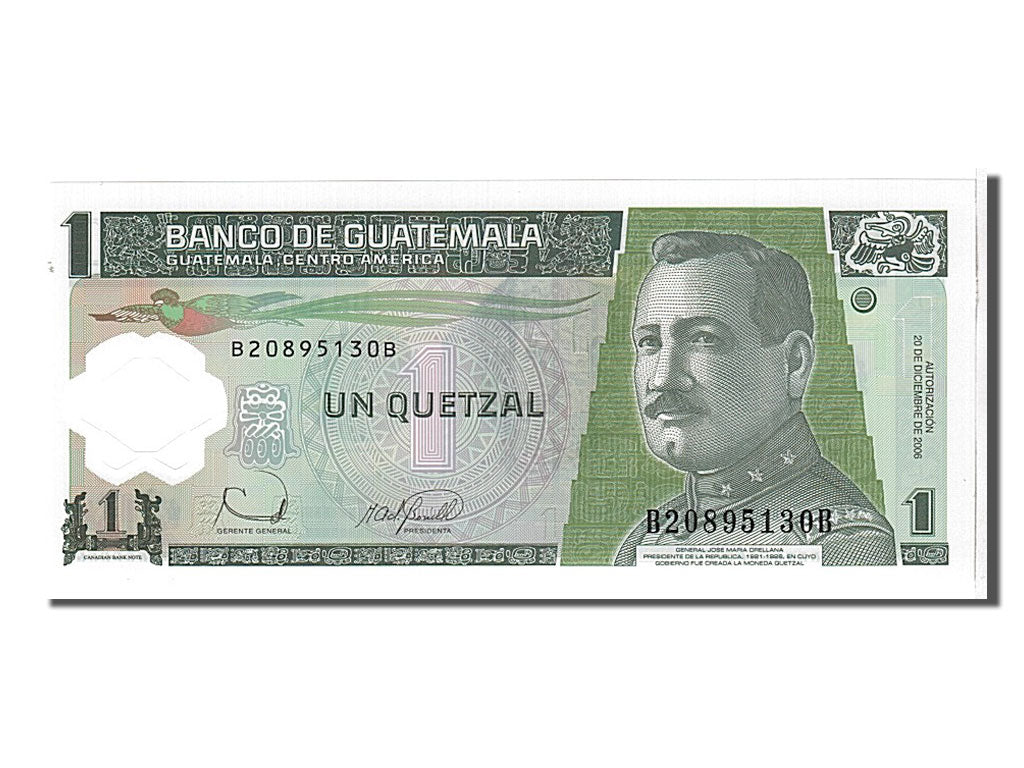 Banknot, 
  
  Gwatemala, 
  
  1 Quetzal