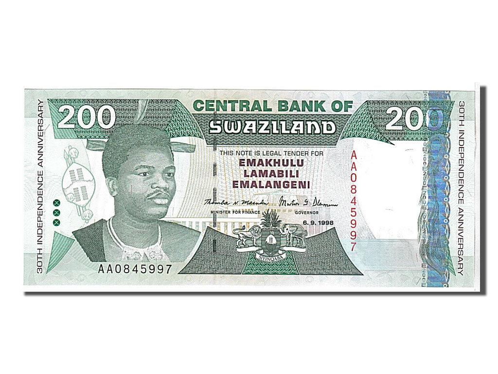 Banknot, 
  
  Suazi, 
  
  200 Emalangeni