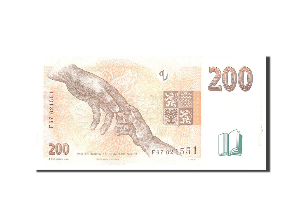 Banknot, 
  
  Czechy, 
  
  200 koron