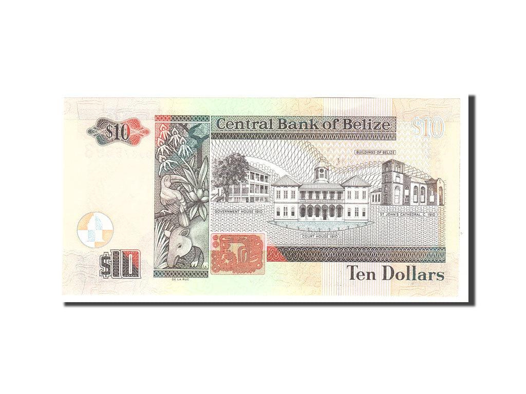 Banknot, 
  
  Belize, 
  
  10 dolarów