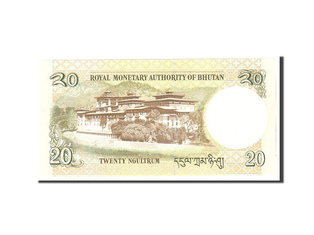 Banknot, 
  
  Bhutan, 
  
  20 Ngultrumów