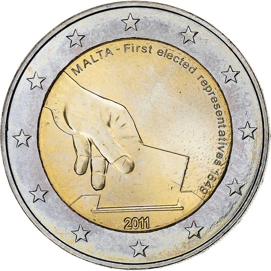 Malta, 
  
  2 euro, 
  
  Premierenwahlen 2011