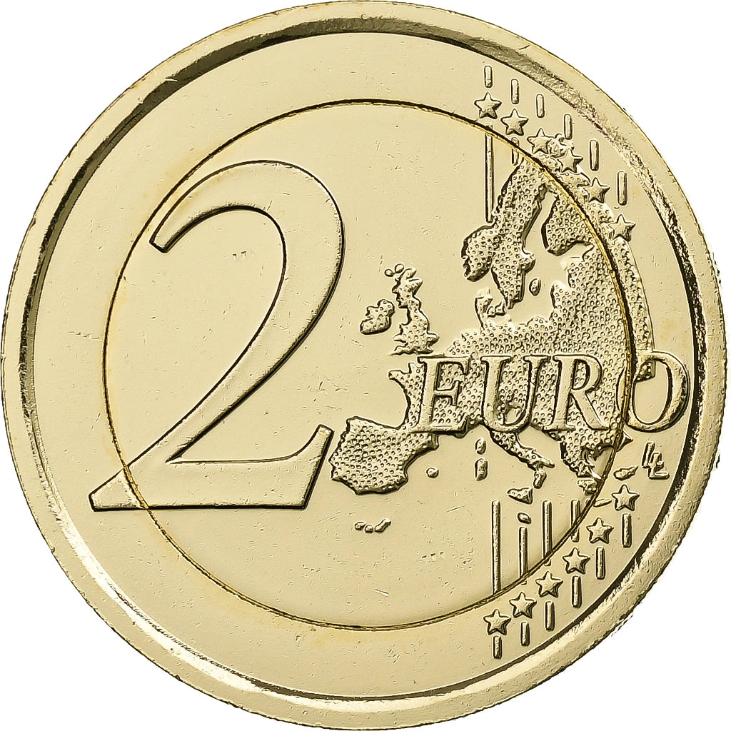 San Marino, 
  
  2 euro, 
  
  vergoldete Münze