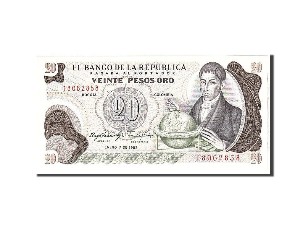 Banknot, 
  
  Kolumbia, 
  
  20 peso Oro