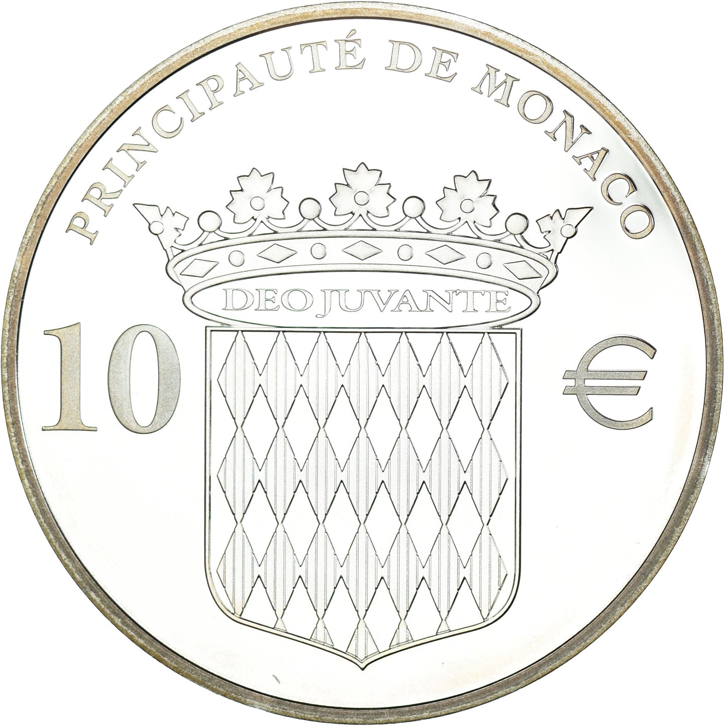 Monako, 
  
  Honoré II., 
  
  10 euro