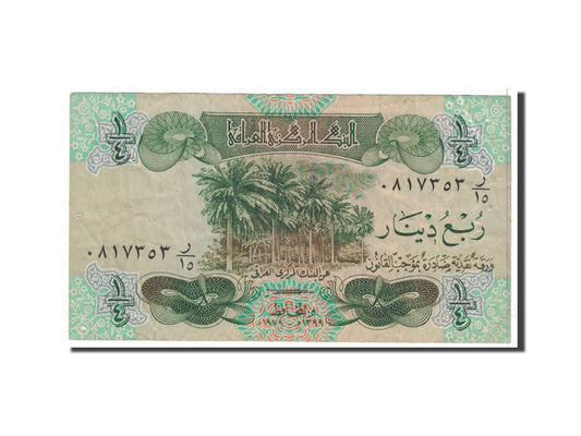 Banknot, 
  
  Irak, 
  
  1/4 dinara