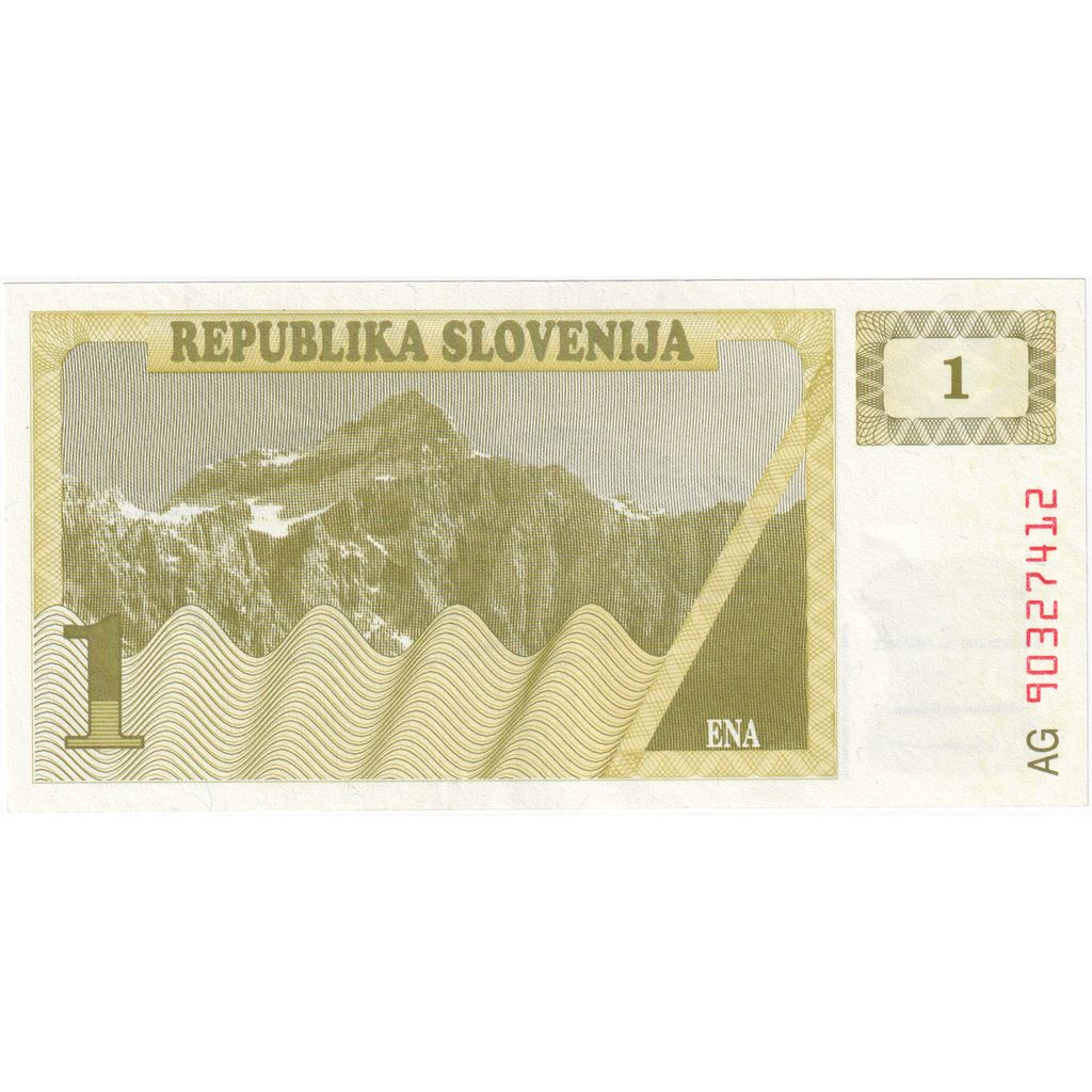 Słowenia, 
  
  1 (Tolar), 
  
  KM:1a