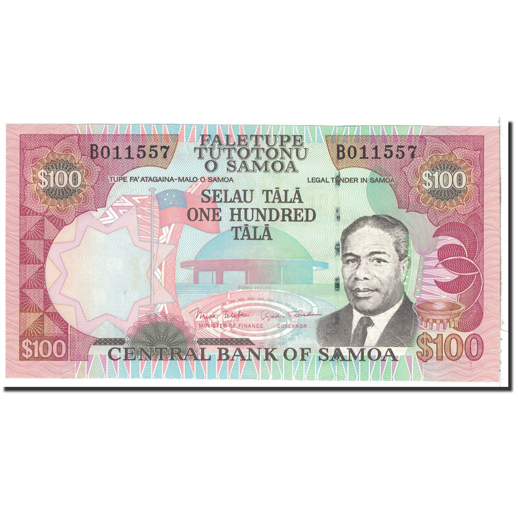 Banknot, 
  
  Samoa Zachodnie, 
  
  100 Tali