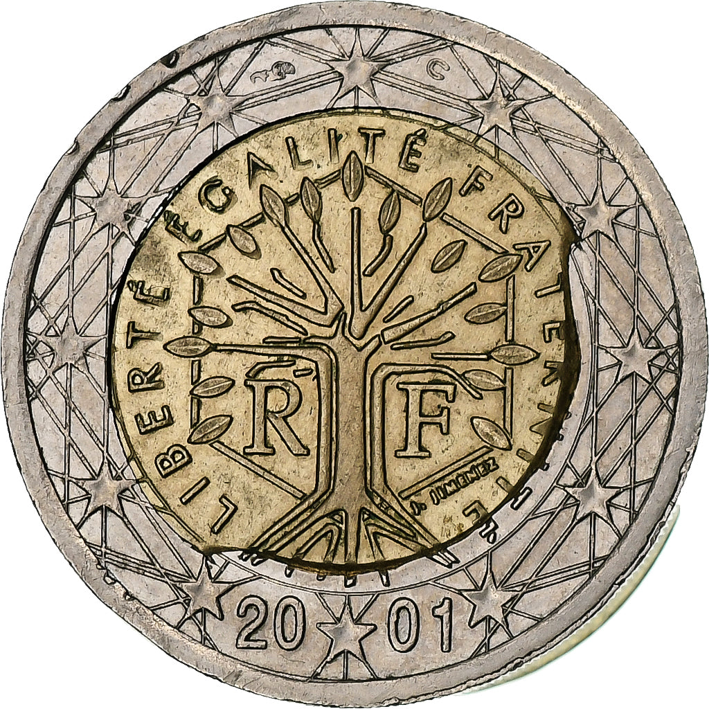 Francja, 
  
  2 euro, 
  
  2001