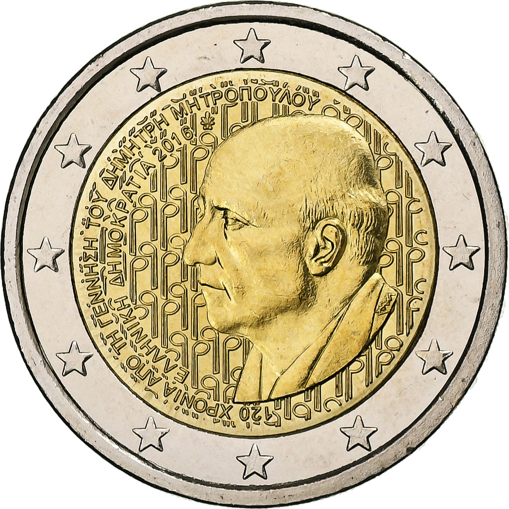 Griechenland, 
  
  2 euro, 
  
  Dimitris Mitropoulos