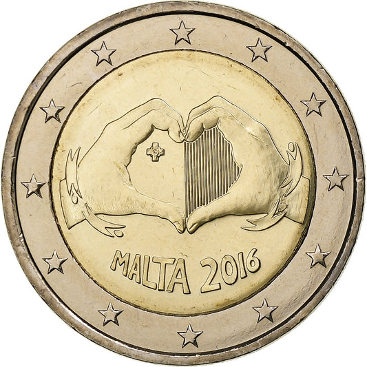 Malta, 
  
  2 euro, 
  
  Kinder und Solidarität – Liebe