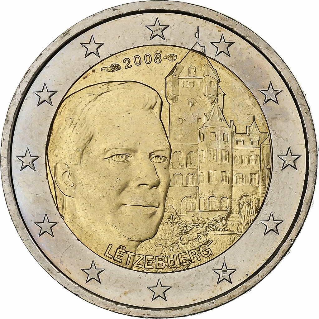 Luksemburg, 
  
  2 euro, 
  
  Heinrich I. Zamek w Berg