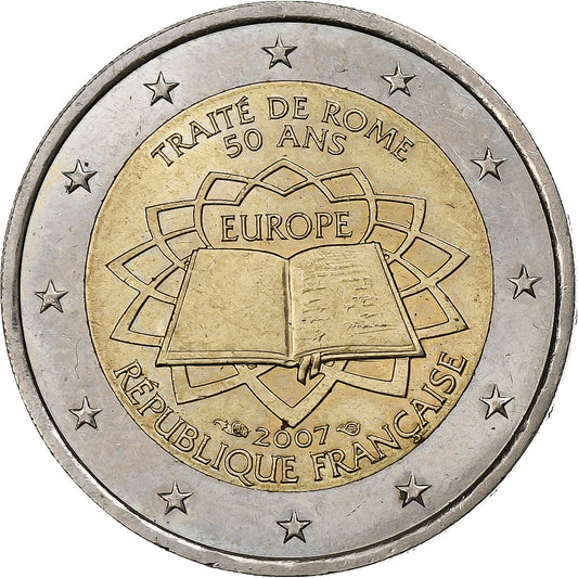 Francja, 
  
  2 euro, 
  
  Vertrag von Rom