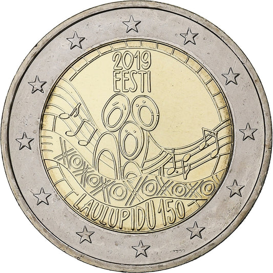 Estland, 
  
  2 euro, 
  
  Festiwal des Liedes von Estland