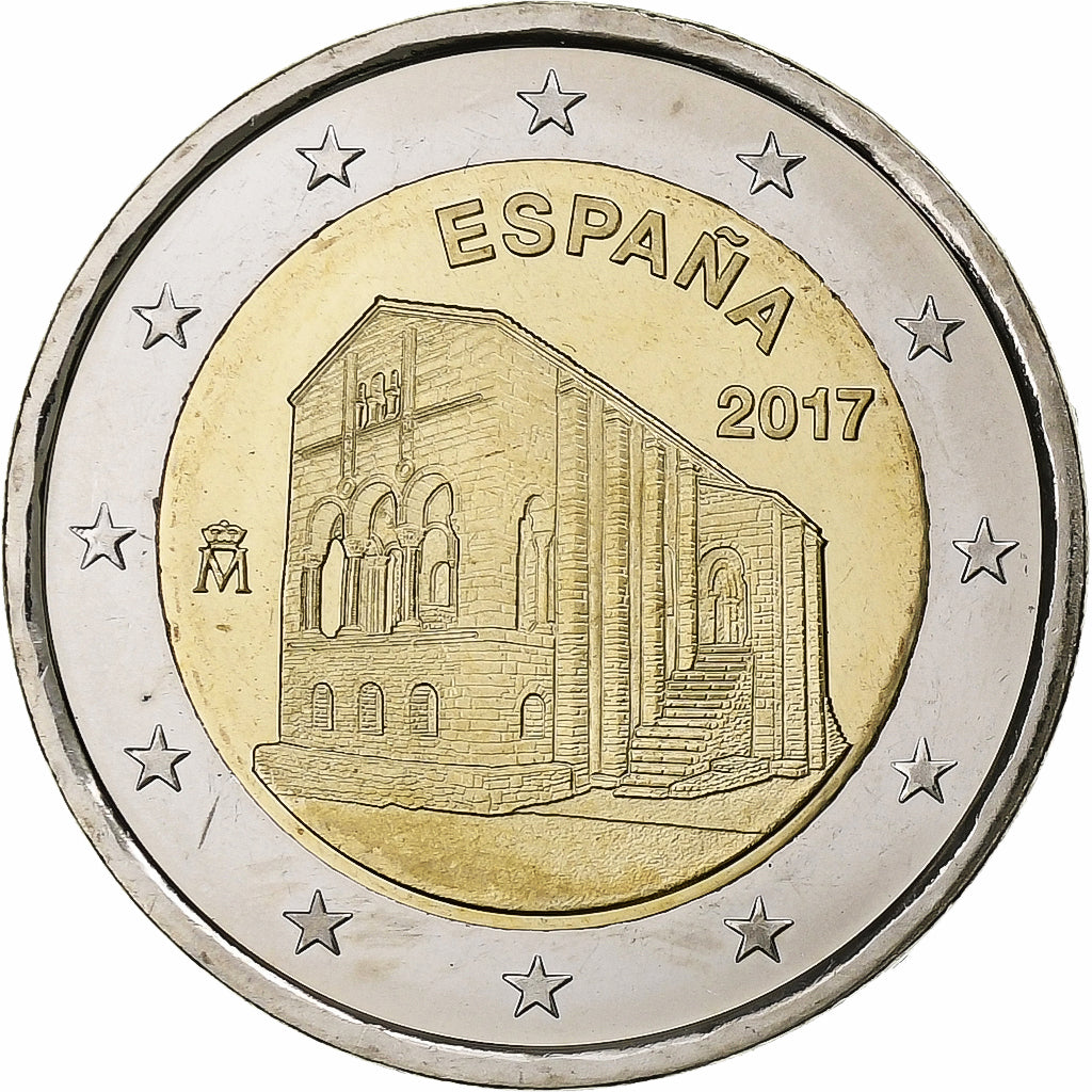 Hiszpan, 
  
  2 euro, 
  
  Kirchen des Königreichs Asturien