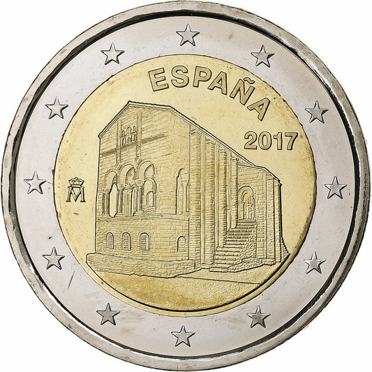 Hiszpan, 
  
  2 euro, 
  
  Kirchen des Königreichs Asturien