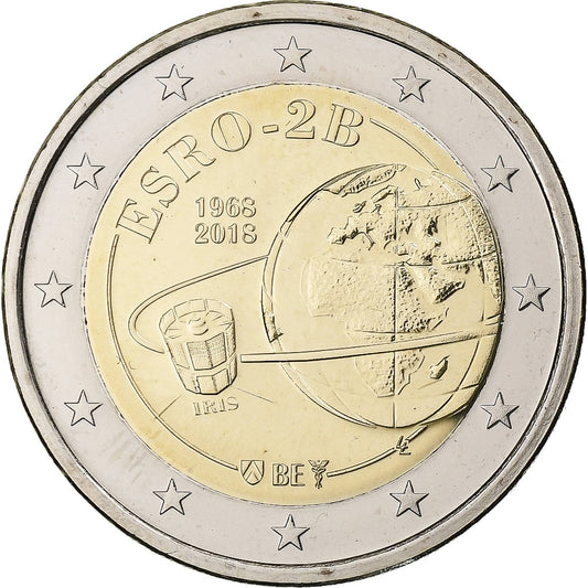 Belgia, 
  
  2 euro, 
  
  Satelita ESRO-2B