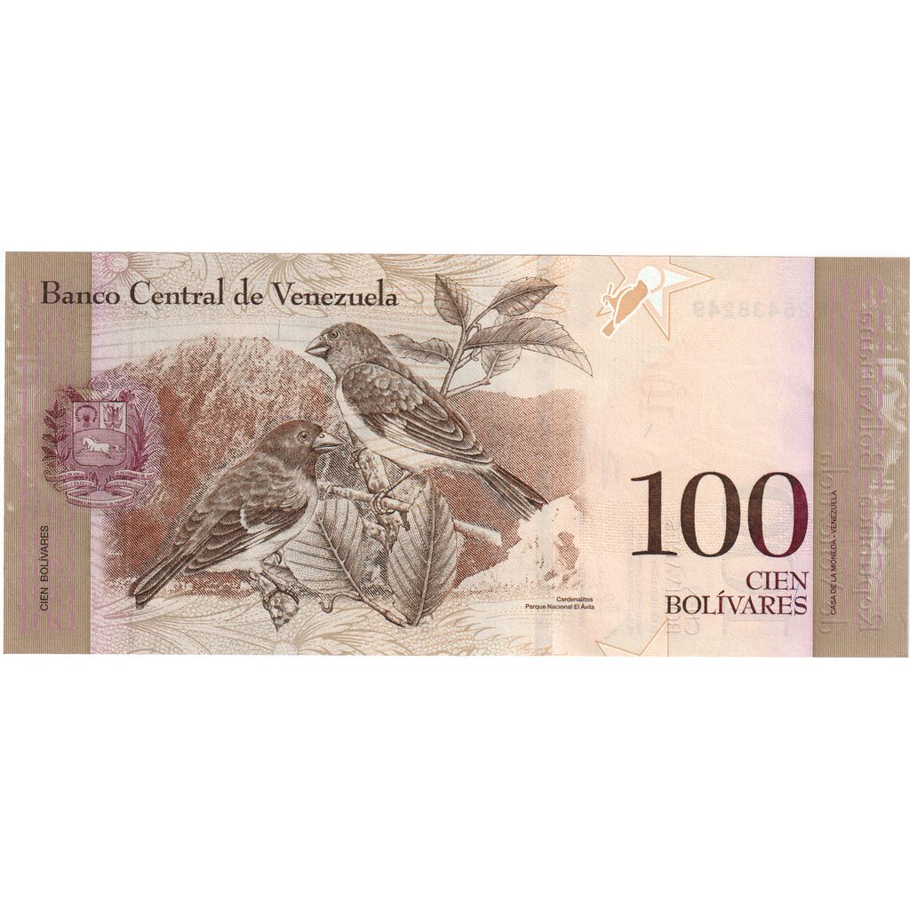 Wenezuela, 
  
  100 boliwarów, 
  
  2014