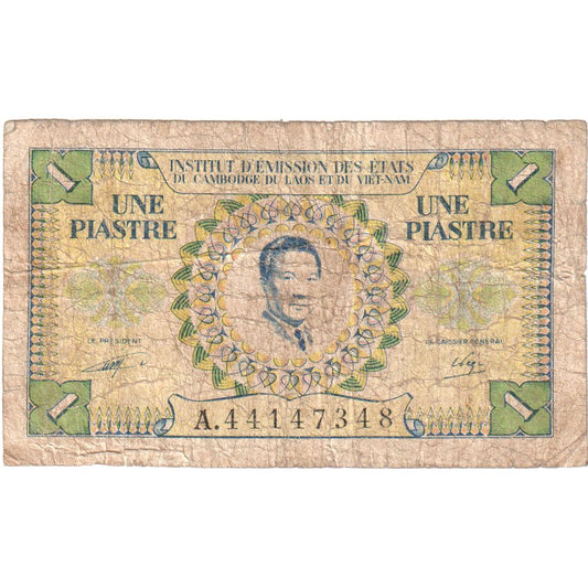 INDOCHINA FRANCUSKA, 
  
  1 Piastre = 1 Riel, 
  
  Bez daty (1953)