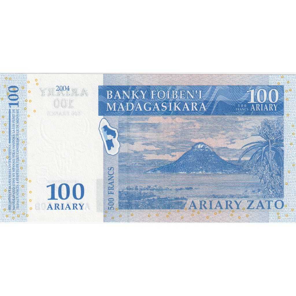 Madagaskar, 
  
  100 ariarów, 
  
  2004