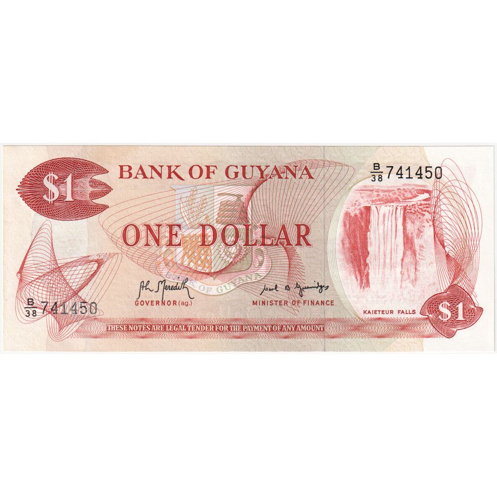 Gujana, 
  
  1 dolar, 
  
  UNC(65-70)