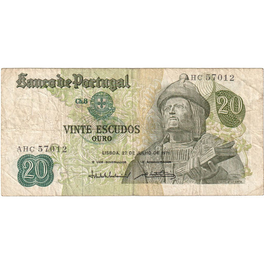 Portugalia, 
  
  20 escudo, 
  
  27.07.1971