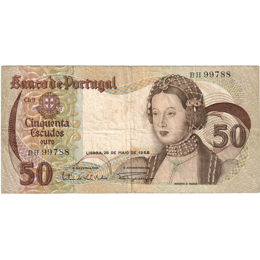 Portugalia, 
  
  50 escudo, 
  
  28.05.1968