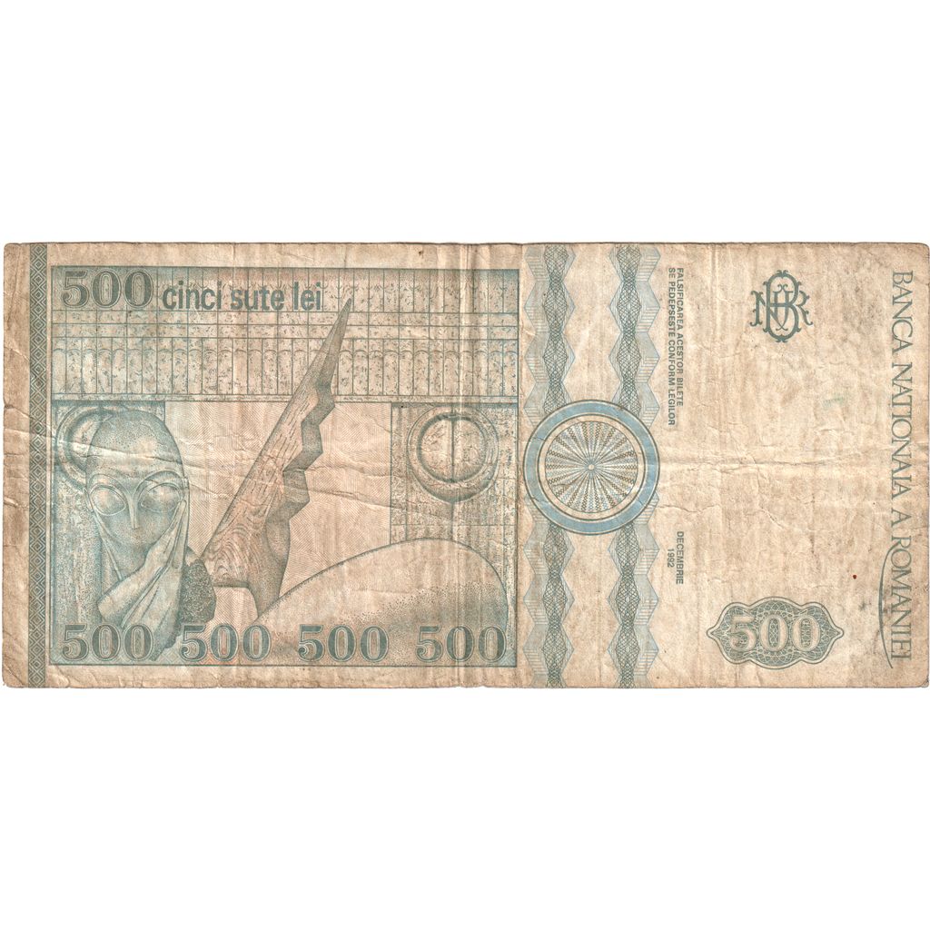 Rumunia, 
  
  500 lei, 
  
  12-1992