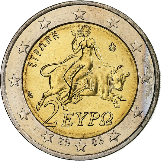 Griechenland, 
  
  2 euro, 
  
  2003