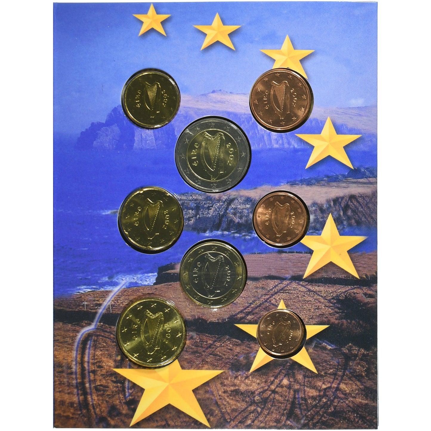 Irlandia, 
  
  Setze 1 ct. - 2 Euro + 2 €, 
  
  FDC