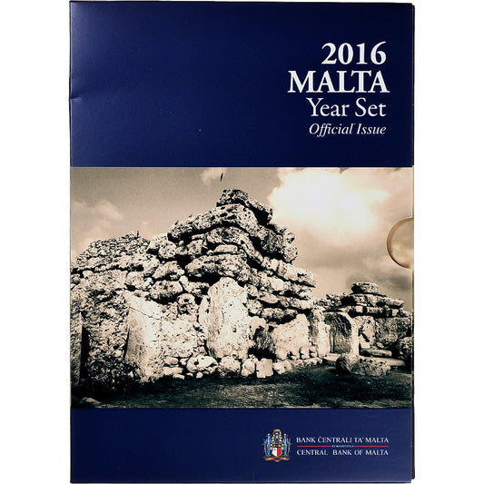 Malta, 
  
  Setze 1 ct. - 2 Euro + 2 €, 
  
  Ġgantija-Tempel