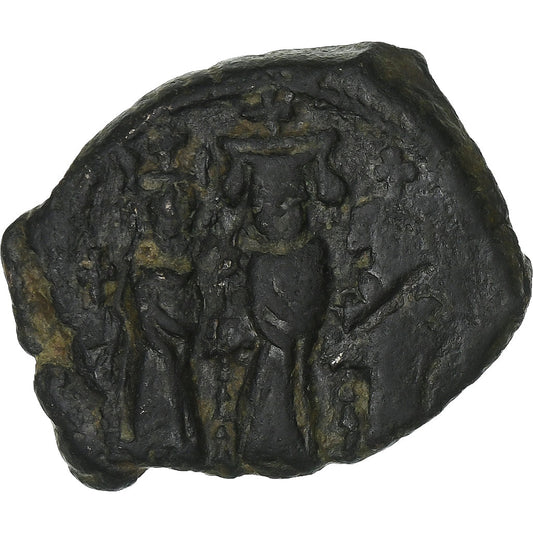 Herakliusz, 
  
  z Martiną i Herakliuszem Konstantynami, 
  
  Follis