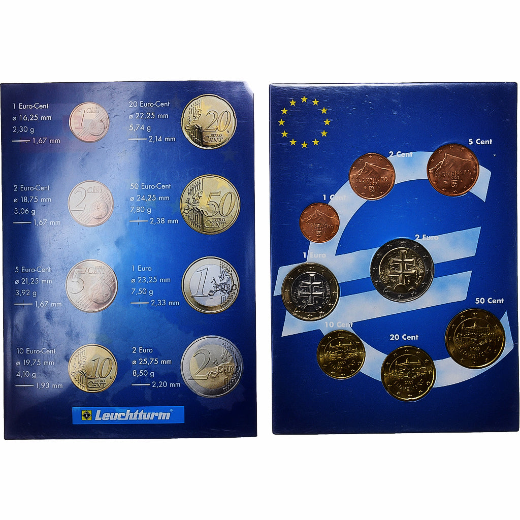 Słowak, 
  
  Setze 1 ct. - 2 euro, 
  
  2002