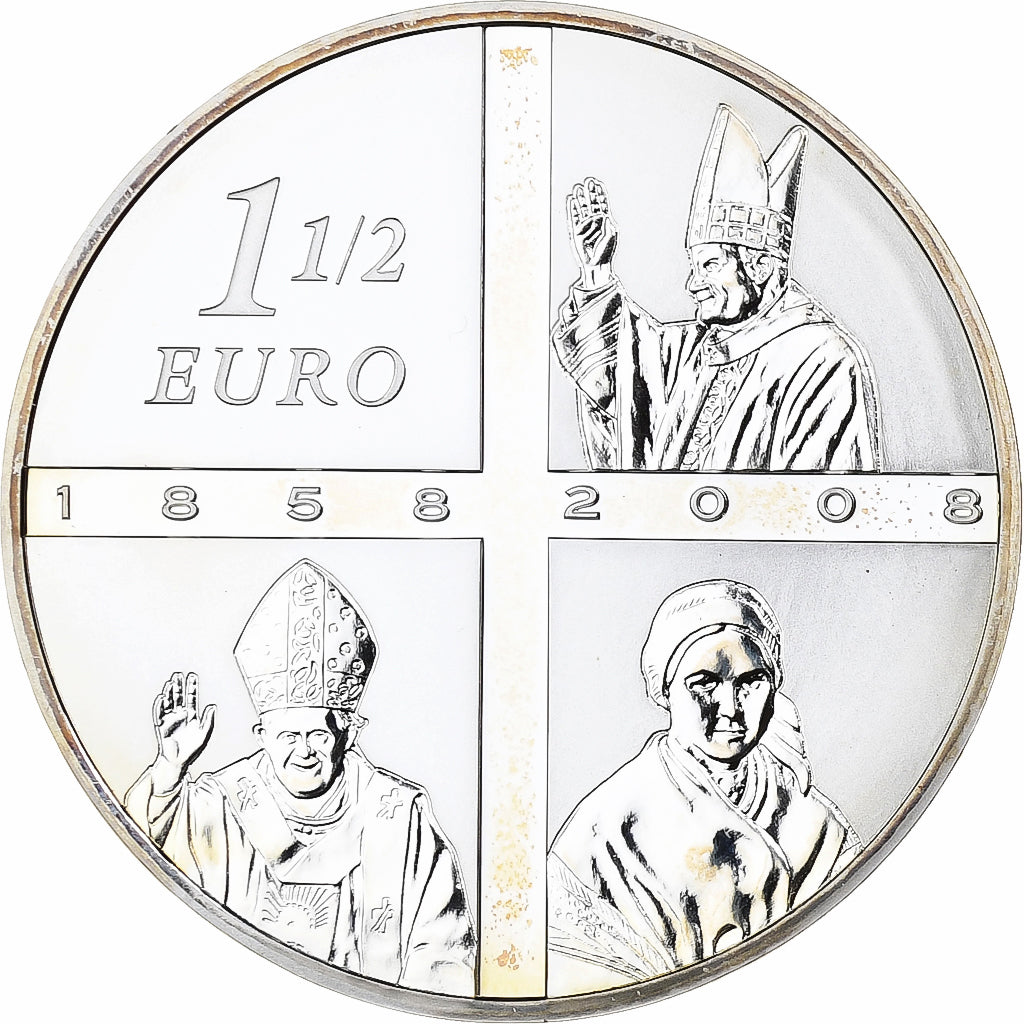 Francja, 
  
  1-1/2 Euro, 
  
  Lourdes