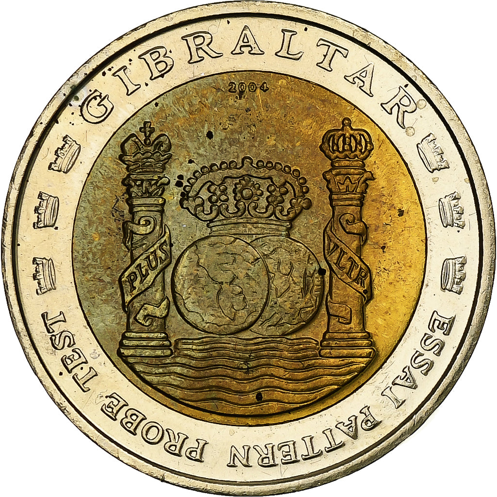 Gibraltar, 
  
  2 euro, 
  
  Fantasie-Euro-Muster