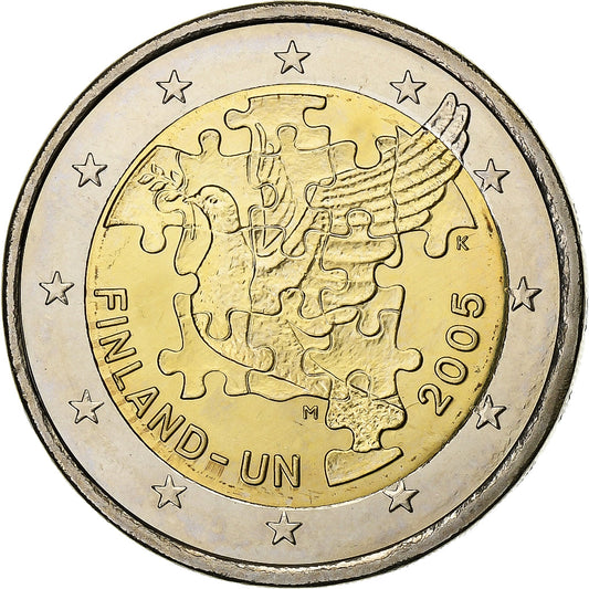 Finlandia, 
  
  2 euro, 
  
  Eintritt à l'ONU