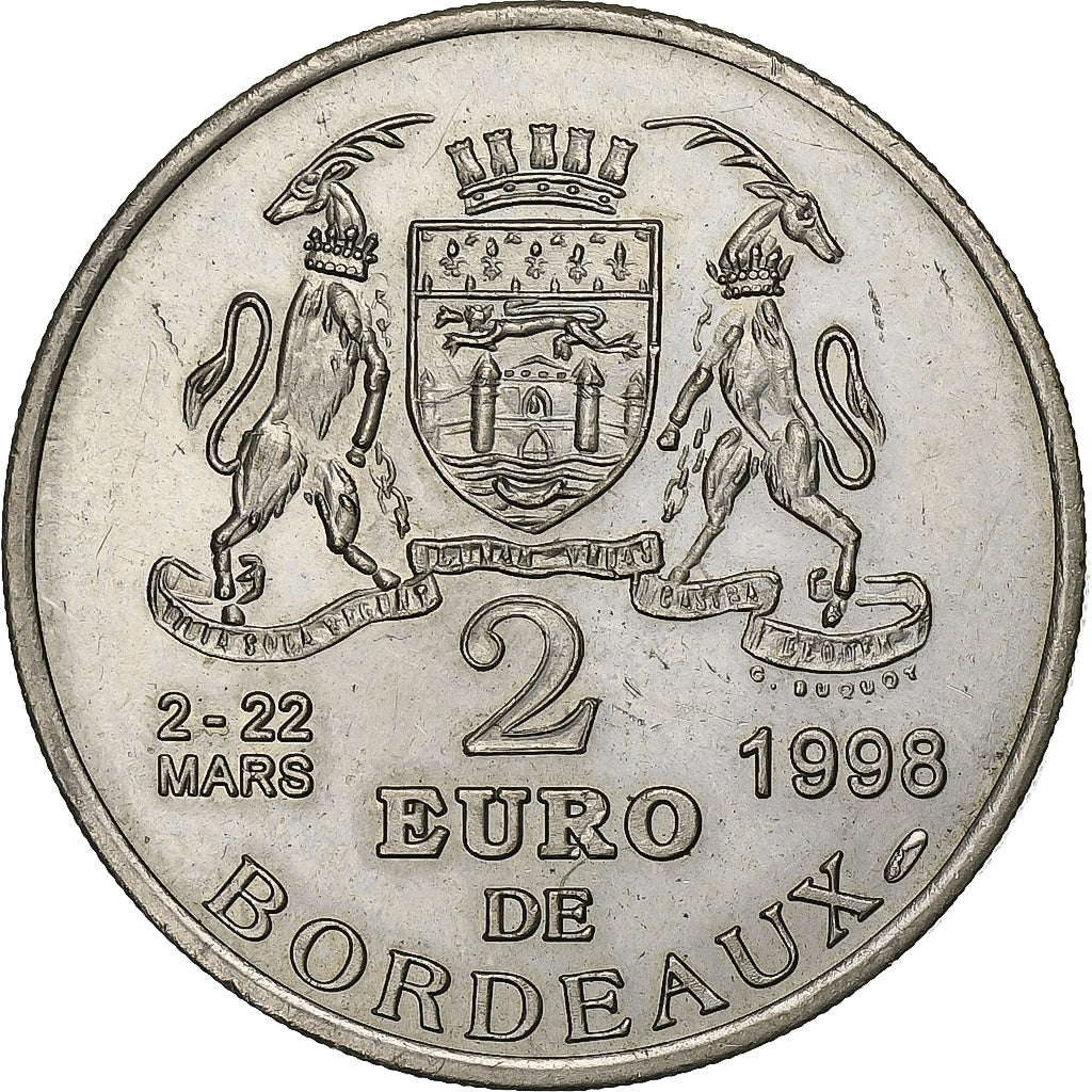 Francja, 
  
  2 Euro Bordeaux, 
  
  Le Pont de Pierre