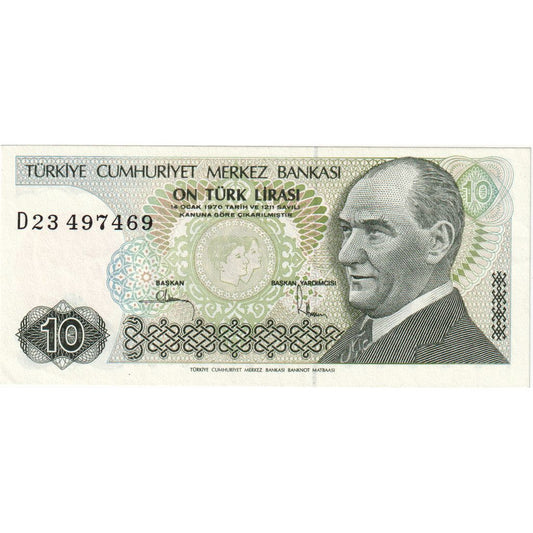 Indyk, 
  
  10 lirów, 
  
  UNC(65-70)